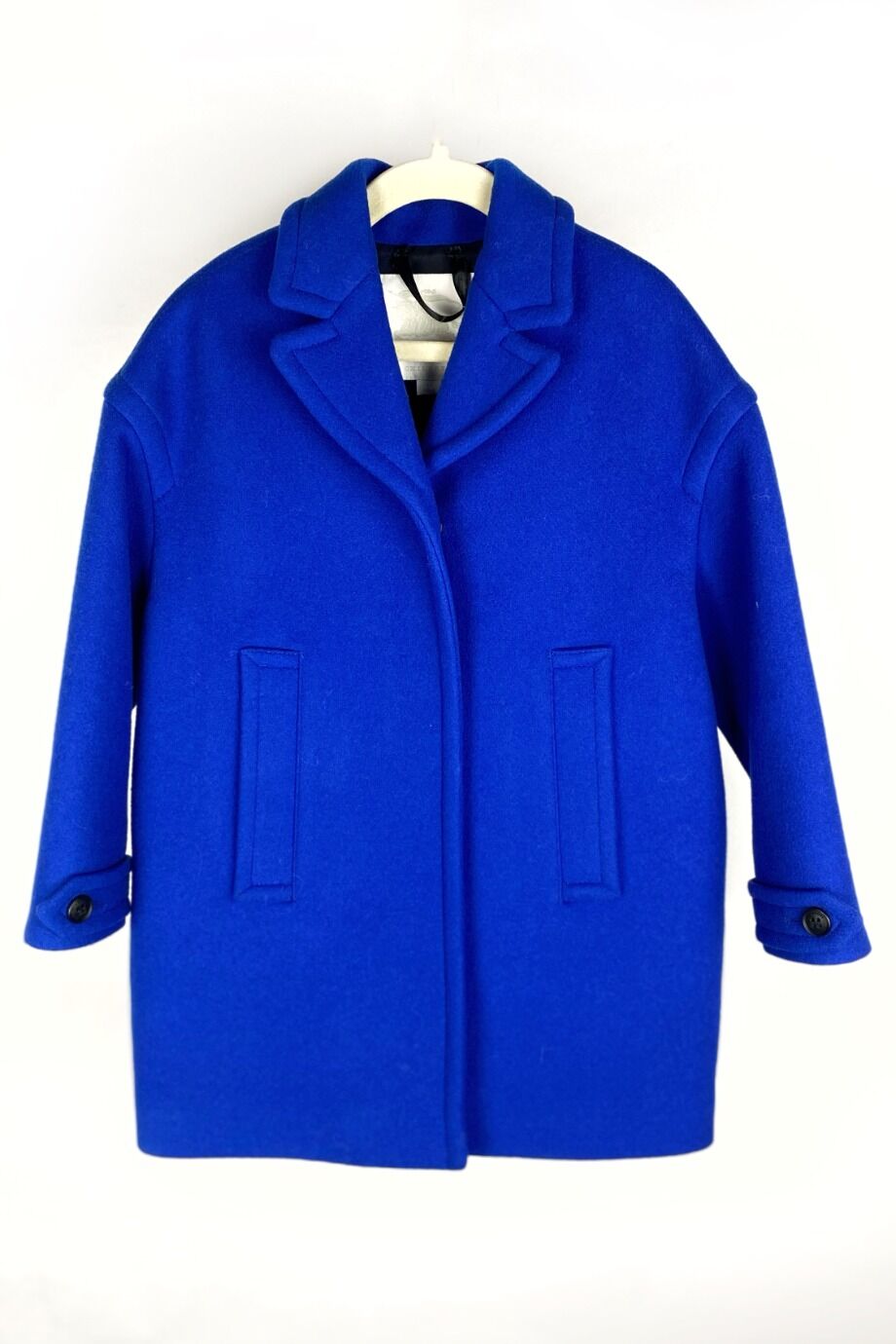 image 1 Детское пальто синего цвета на кнопках