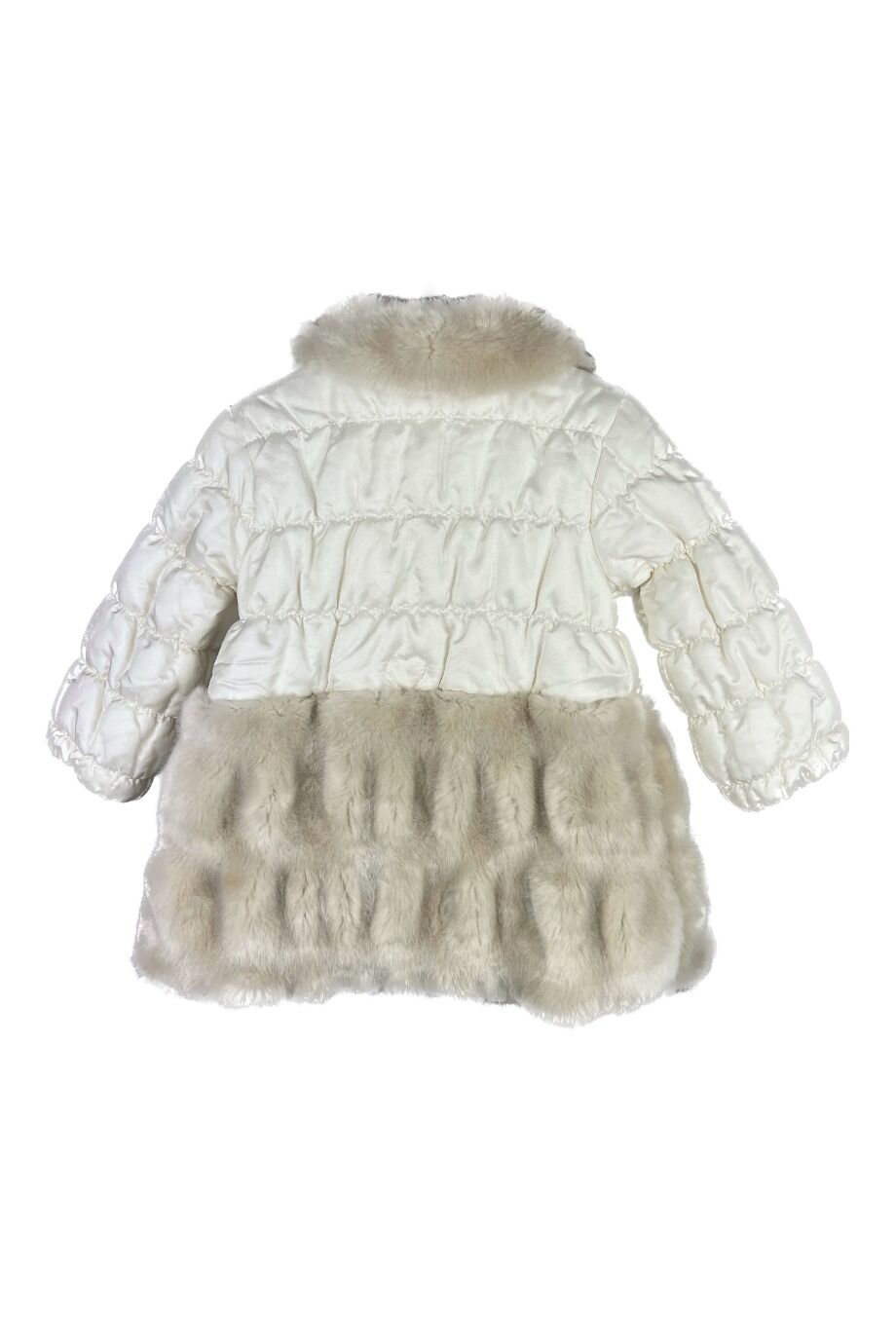 image 3 Деткое пальто кремового цвета с меховой отделкой
