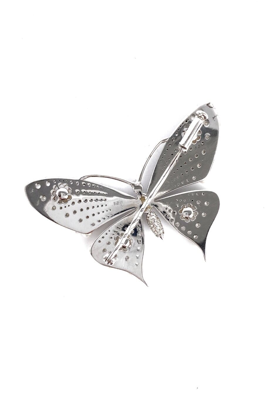 image 4 Серебряная брошь в виде бабочки