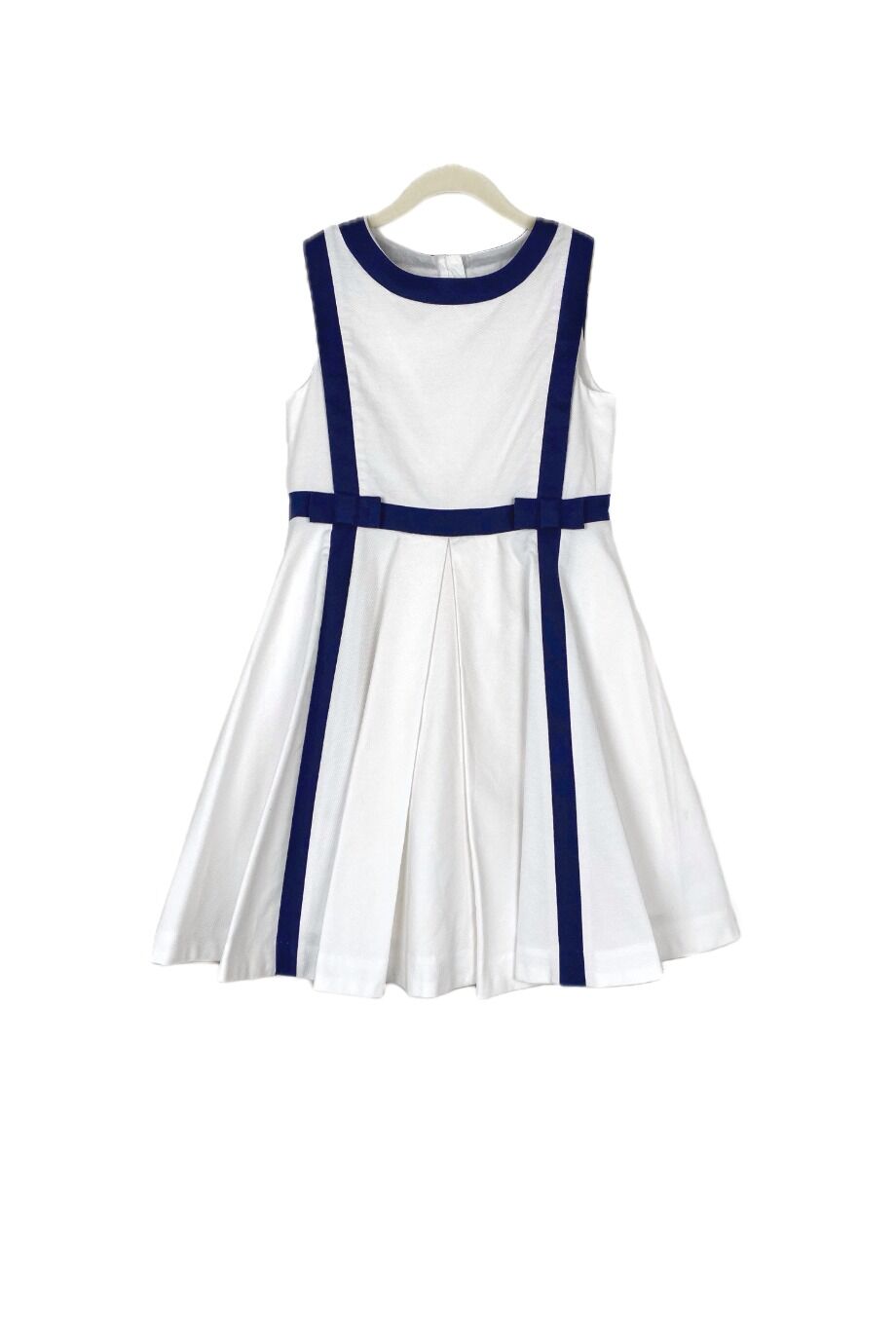 image 1 Детское платье белого цвета с синей окантовкой