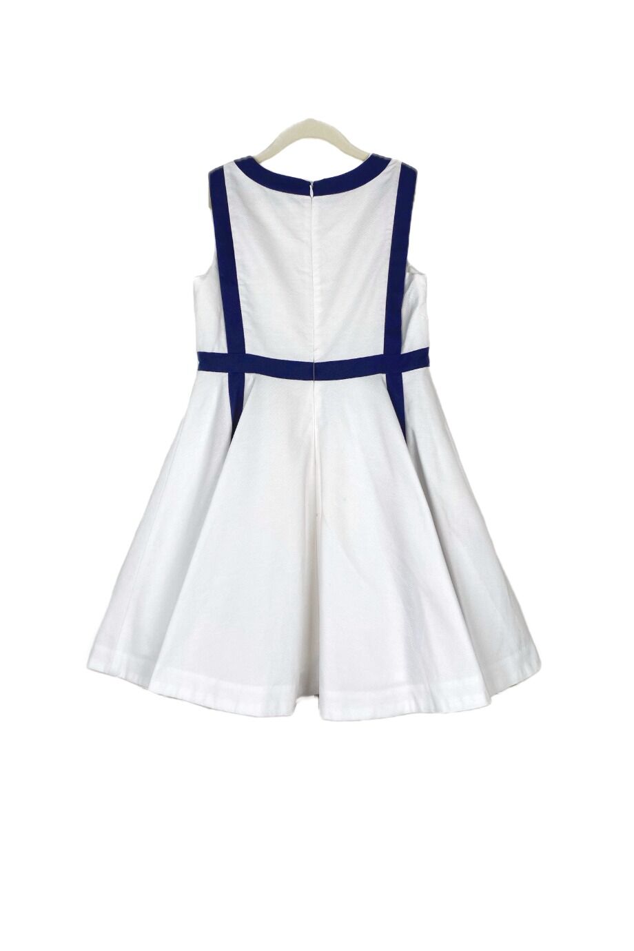 image 2 Детское платье белого цвета с синей окантовкой