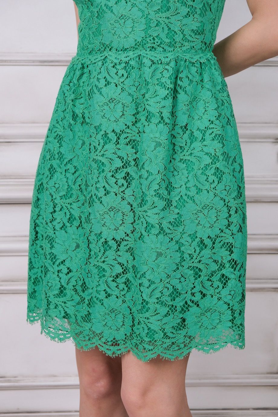 image 4 Кружевное платье зеленого цвета
