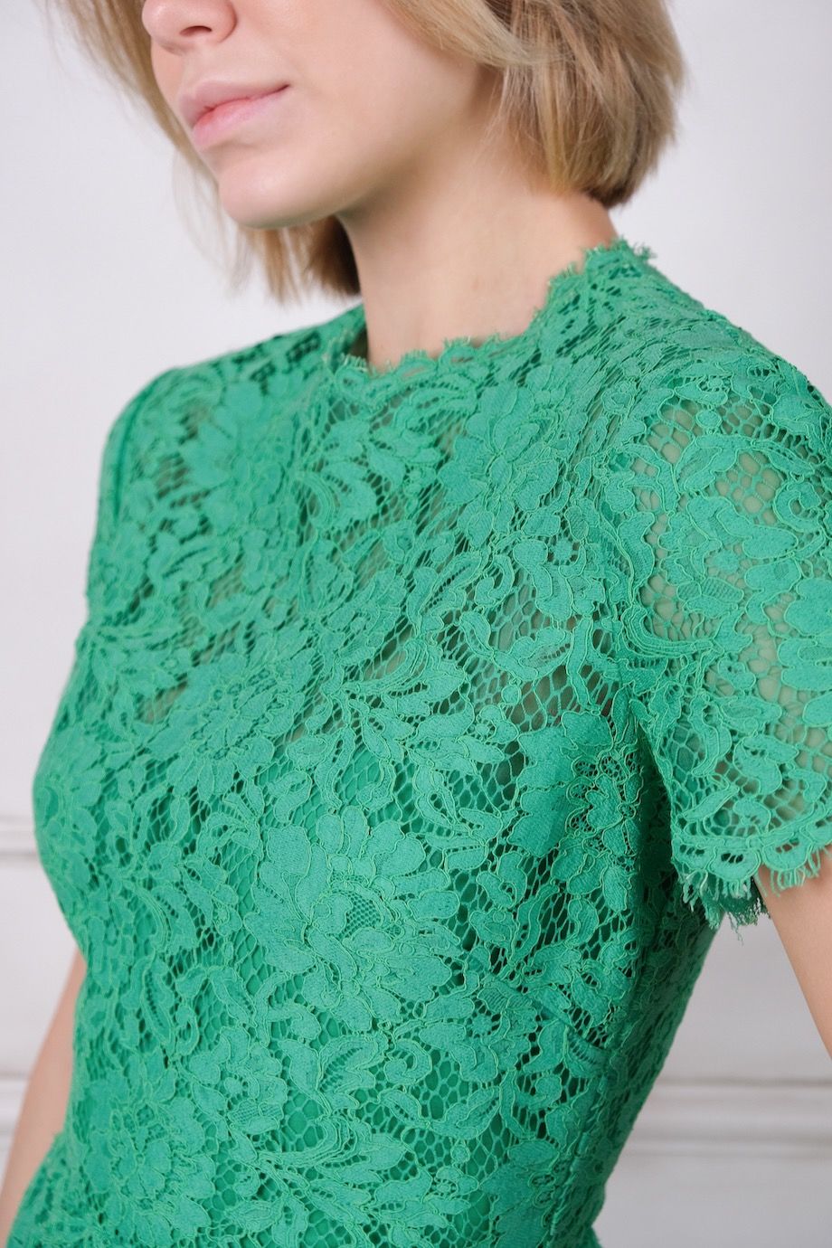 image 5 Кружевное платье зеленого цвета