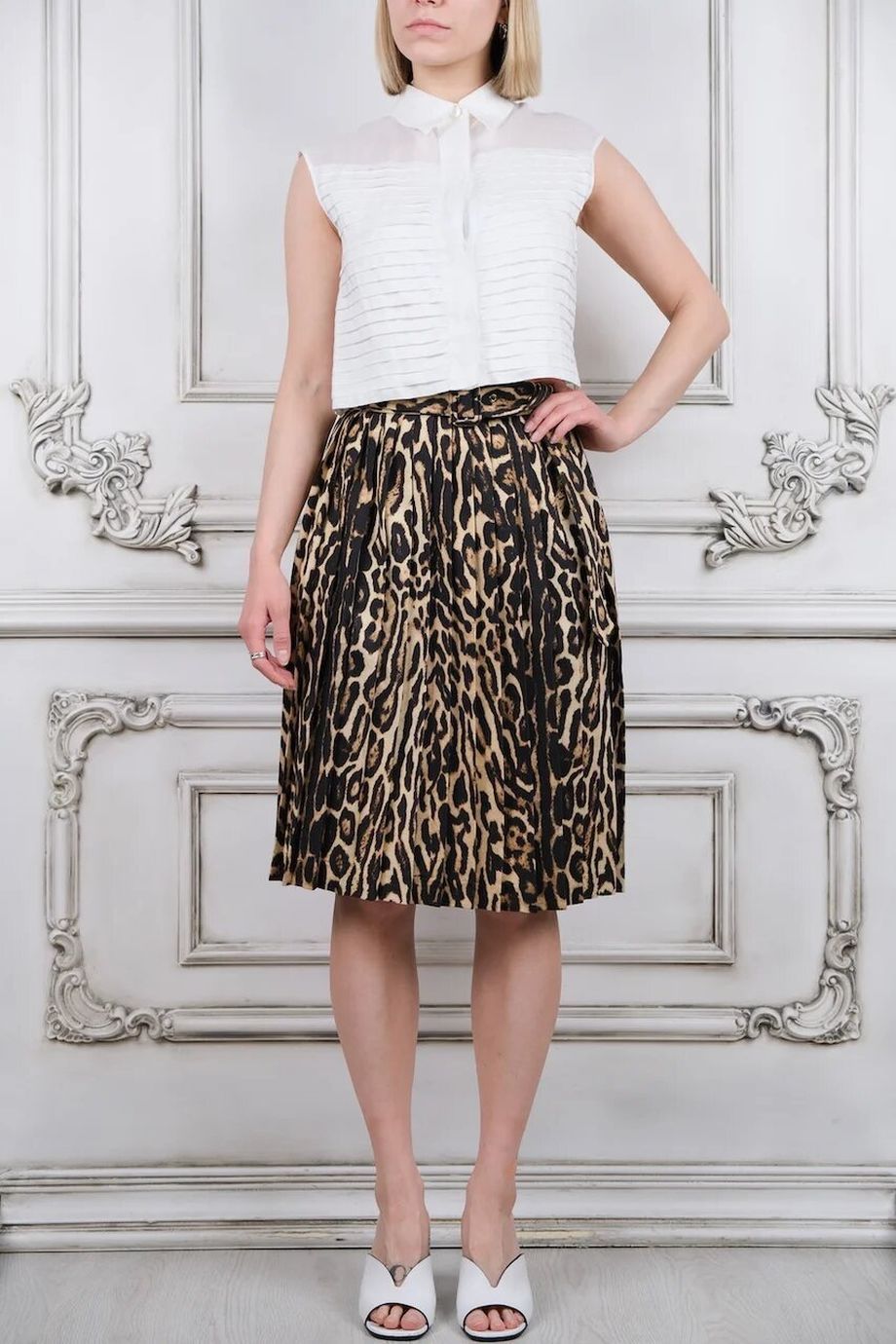 image 1 Леопардовая юбка с ремнем