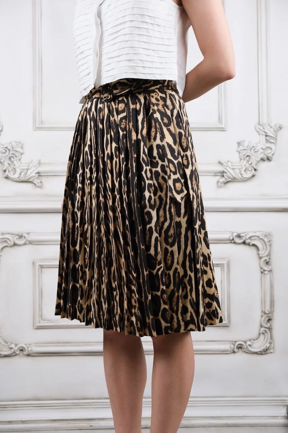 image 2 Леопардовая юбка с ремнем
