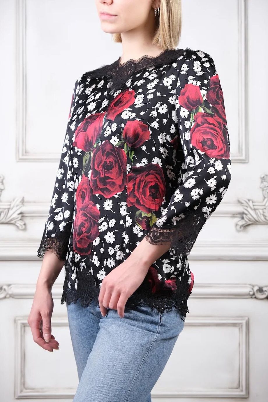 image 2 Блуза с цветочным принтом