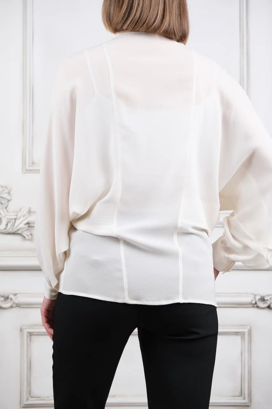 image 3 Блуза молочного цвета с фетровым воротничком