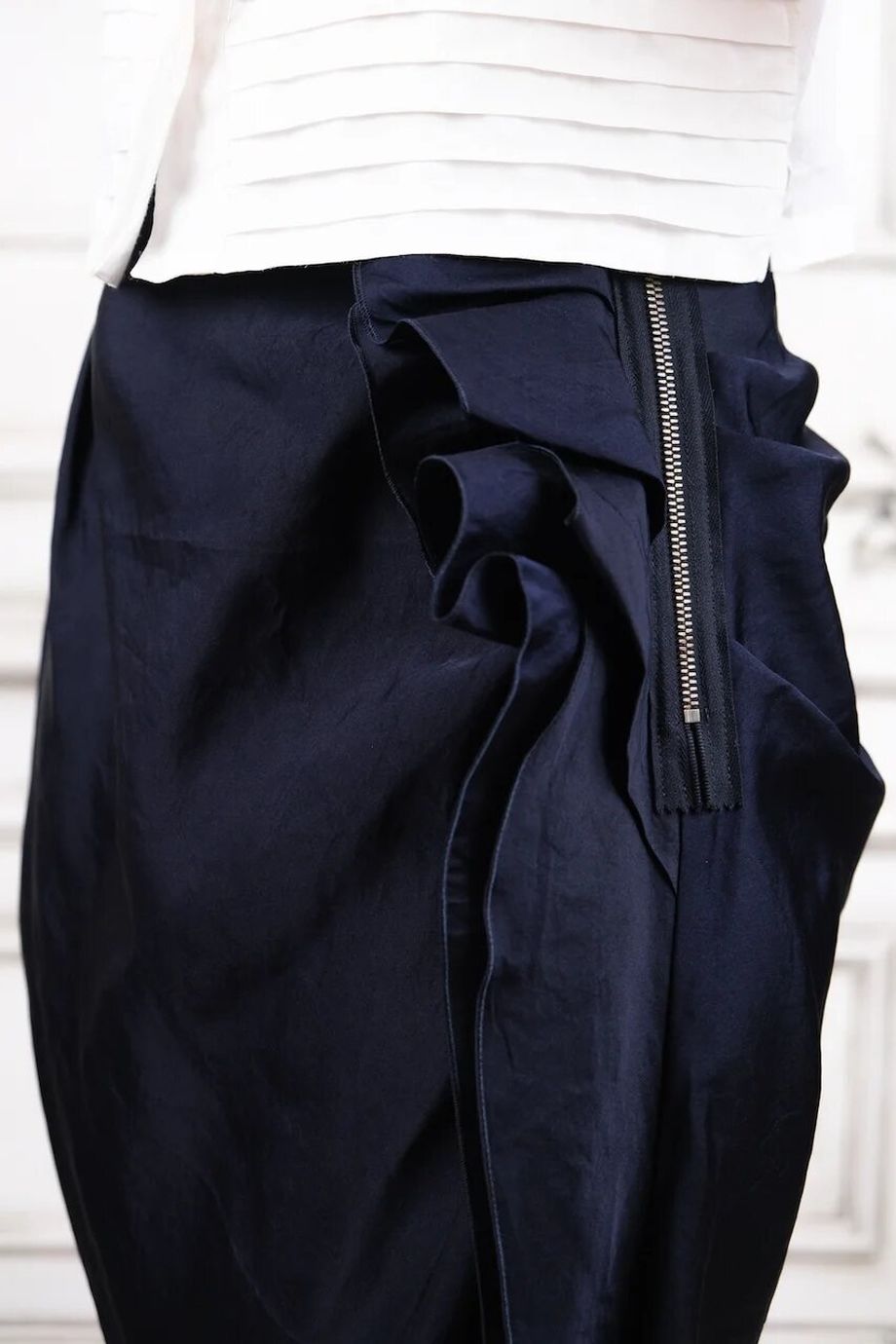 image 4 Шелковая юбка с драпировкой