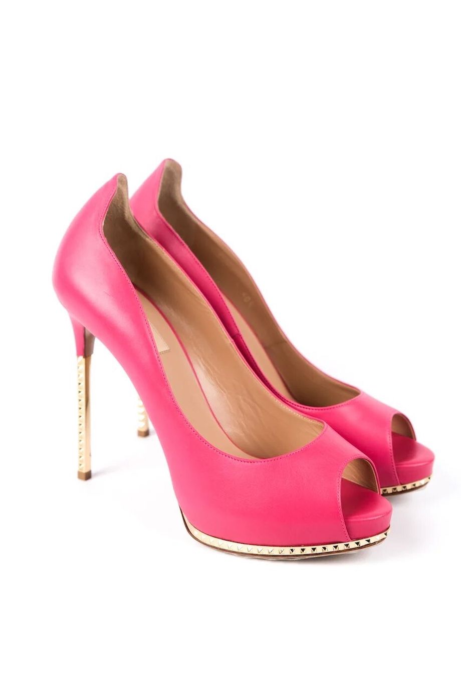 image 1 Туфли розового цвета с открытым носиком