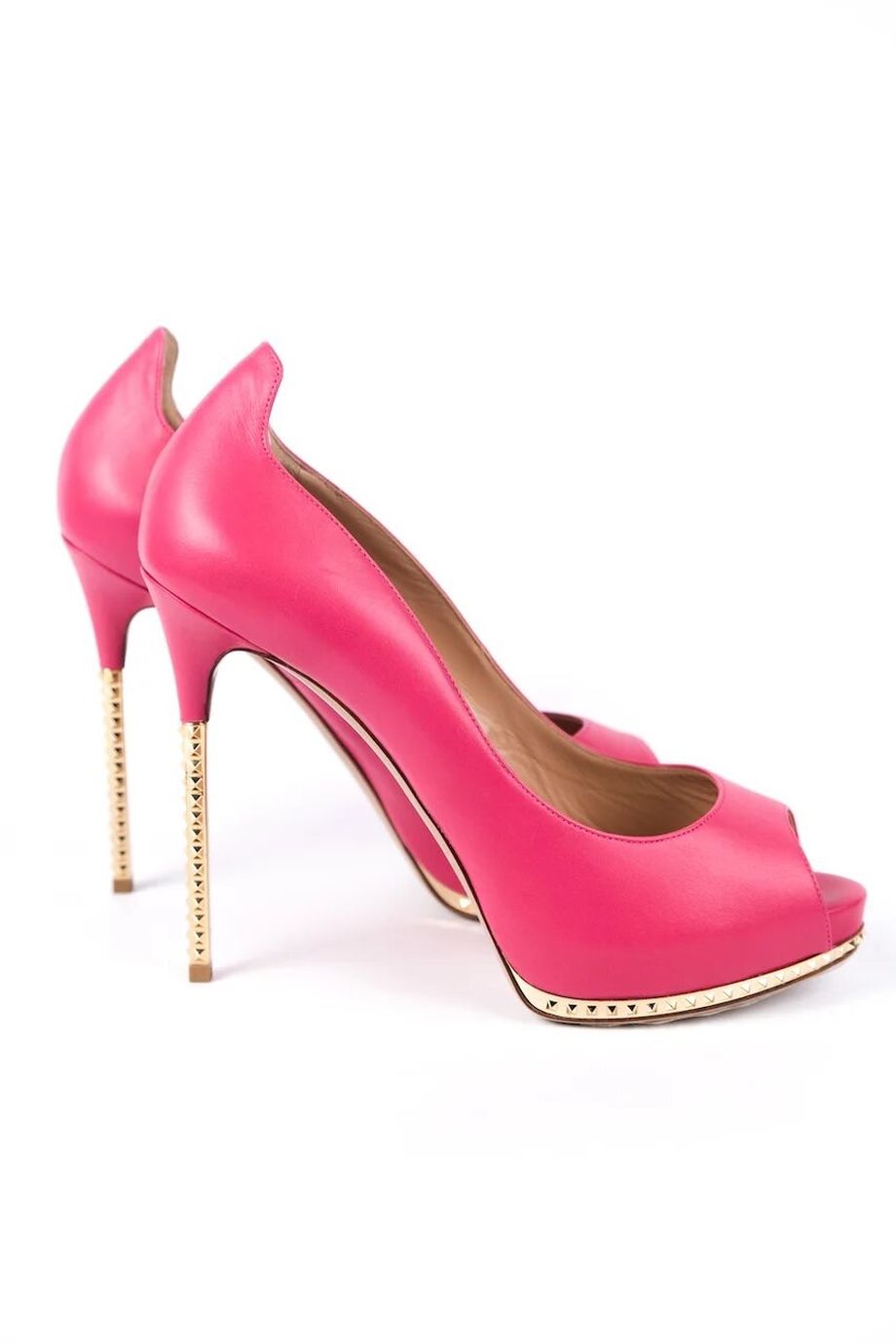 image 6 Туфли розового цвета с открытым носиком