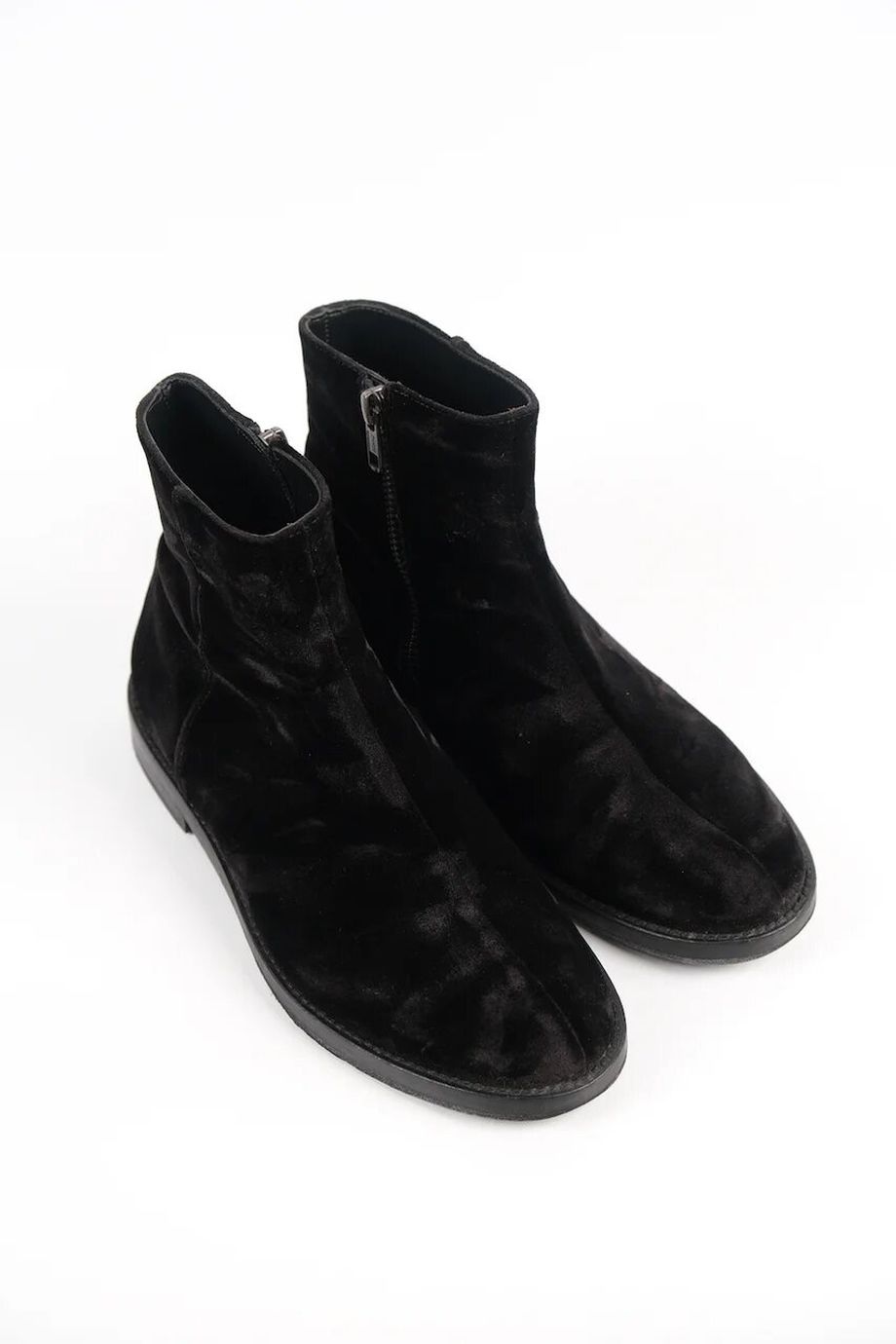 image 2 Велюровые ботинки черного цвета