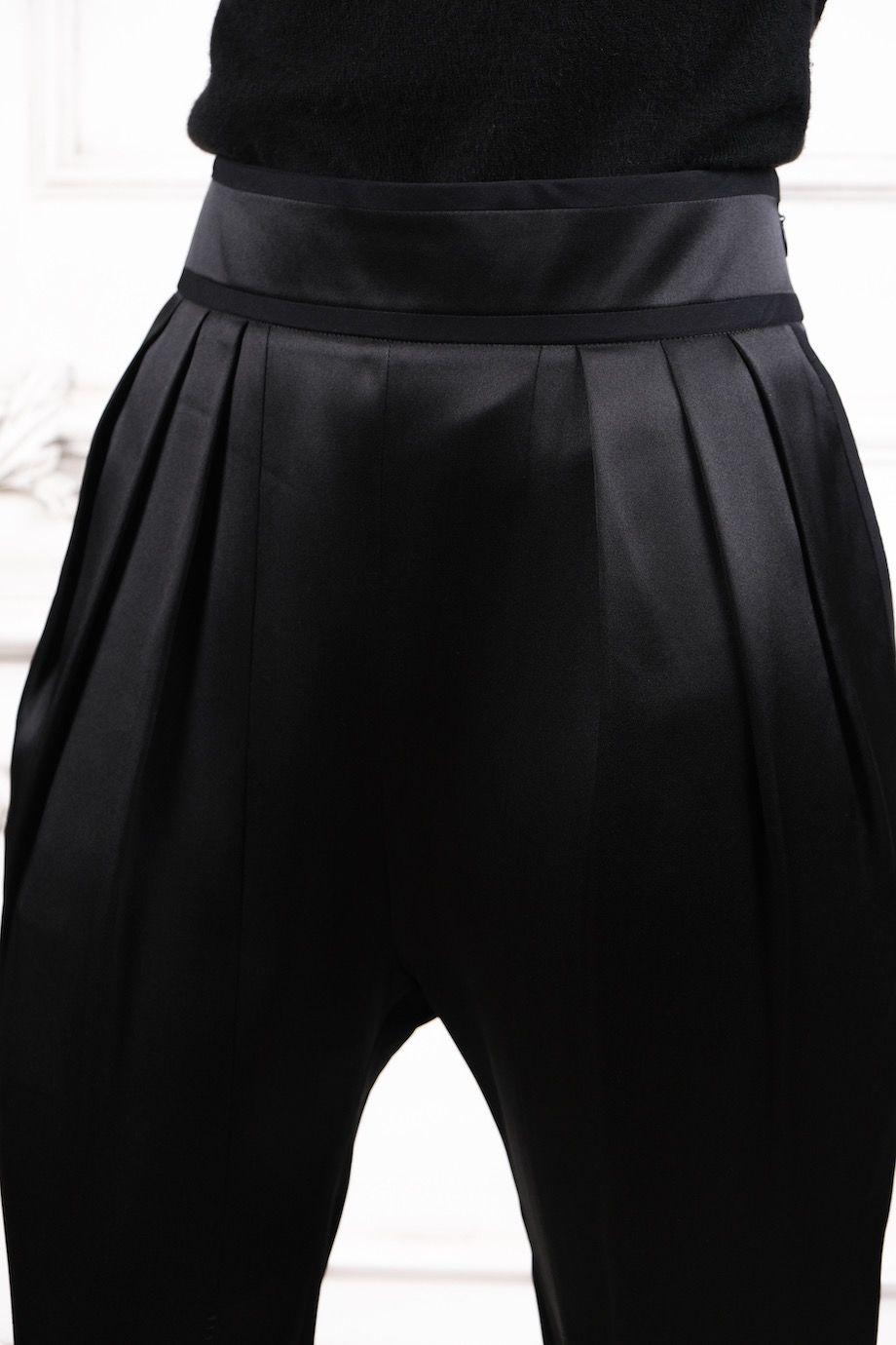 image 5 Шелковые брюки с широким поясом