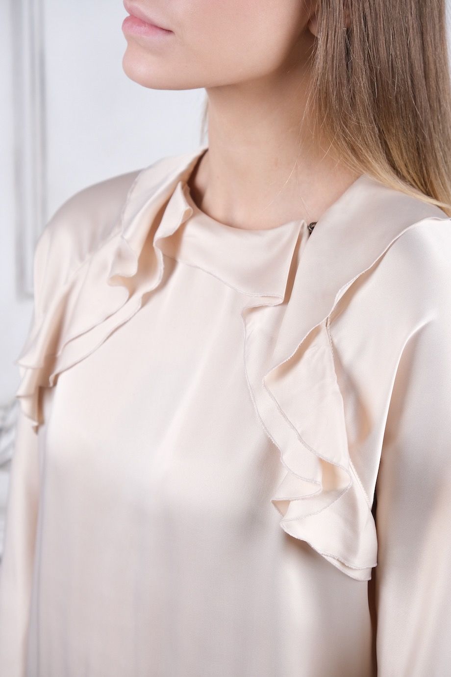 image 4 Блуза с длинным рукавом и воланами