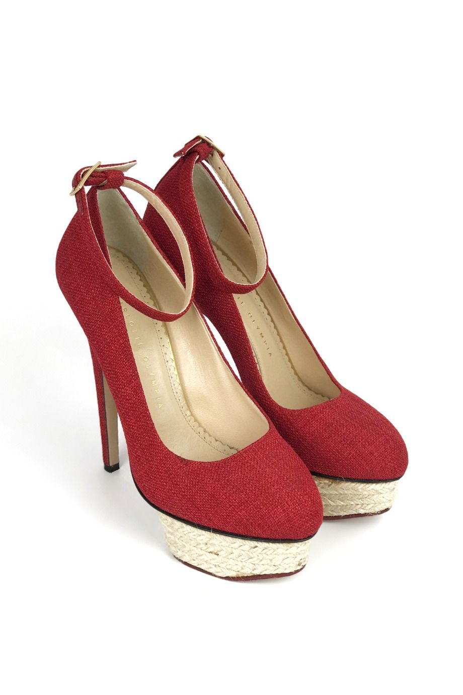 image 1 Туфли красного цвета из текстиля