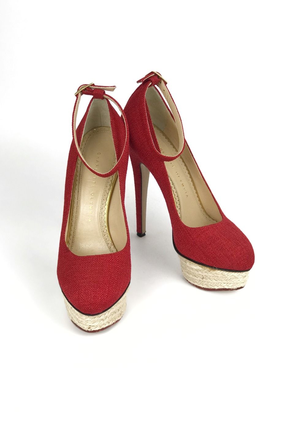 image 3 Туфли красного цвета из текстиля
