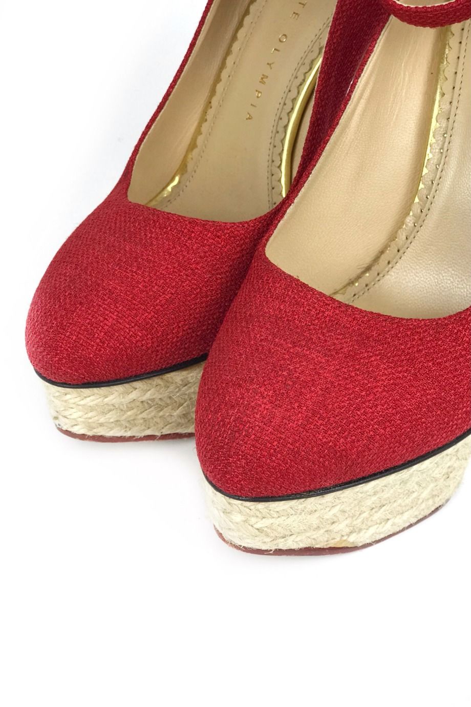 image 4 Туфли красного цвета из текстиля