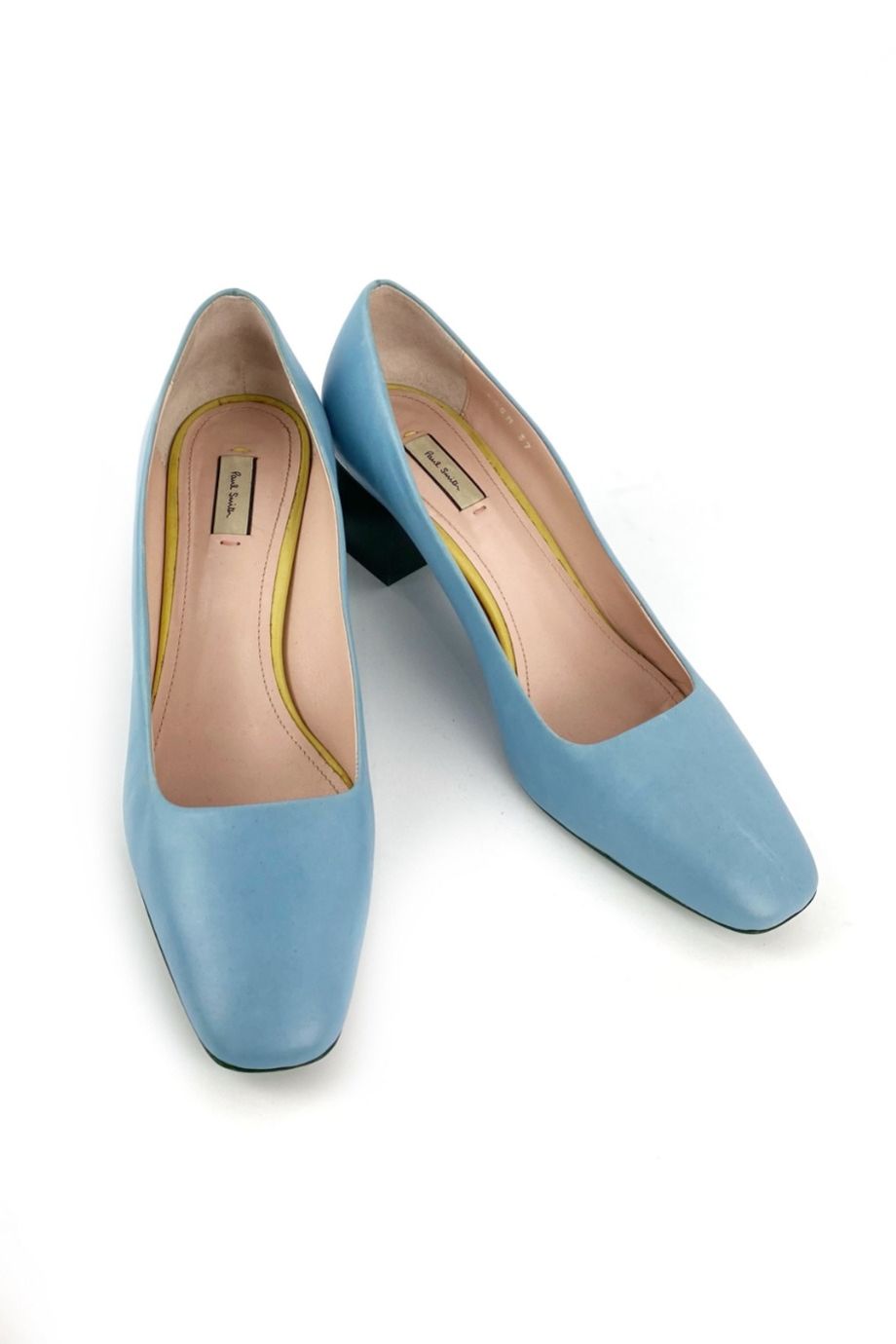 image 2 Туфли голубого цвета на устойчивом каблуке