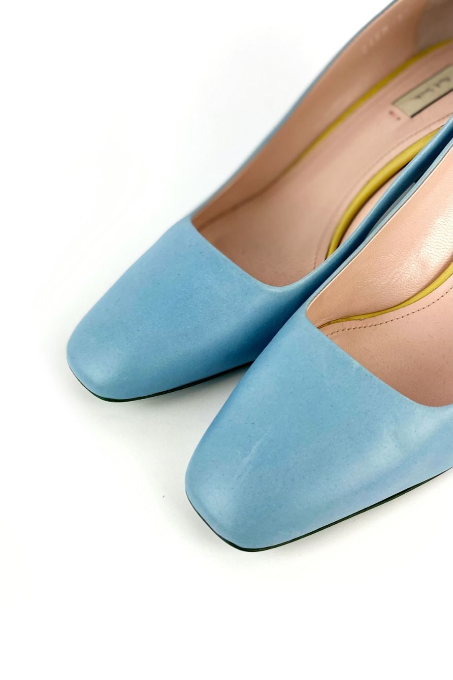 image 3 Туфли голубого цвета на устойчивом каблуке