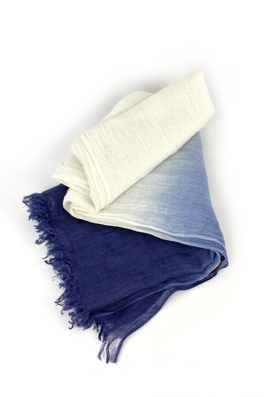 image 1 Льняная шаль комбинированного цвета