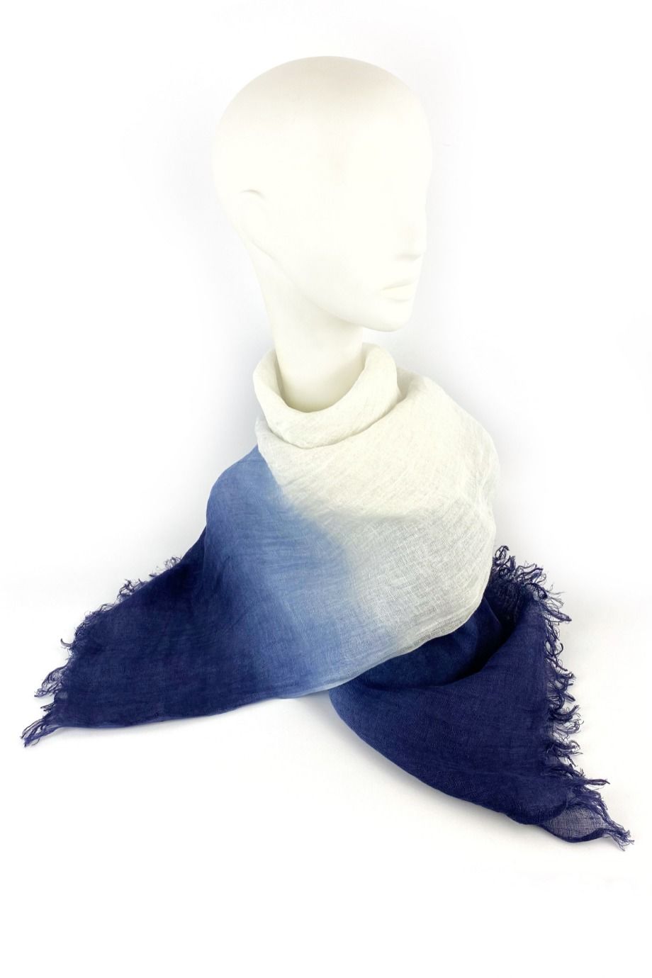 image 3 Льняная шаль комбинированного цвета