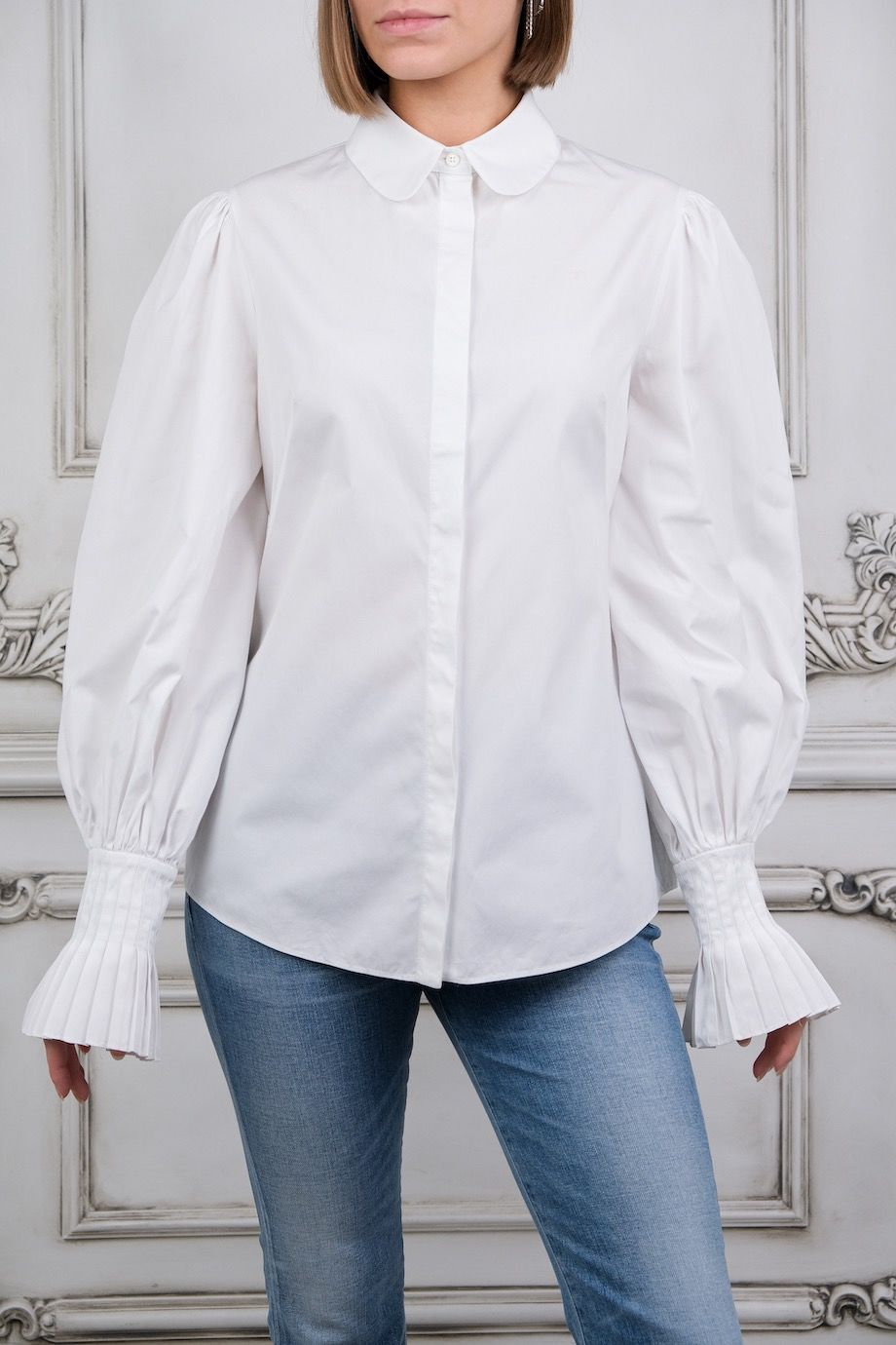 image 1 Рубашка белого цвета с объемными рукавами
