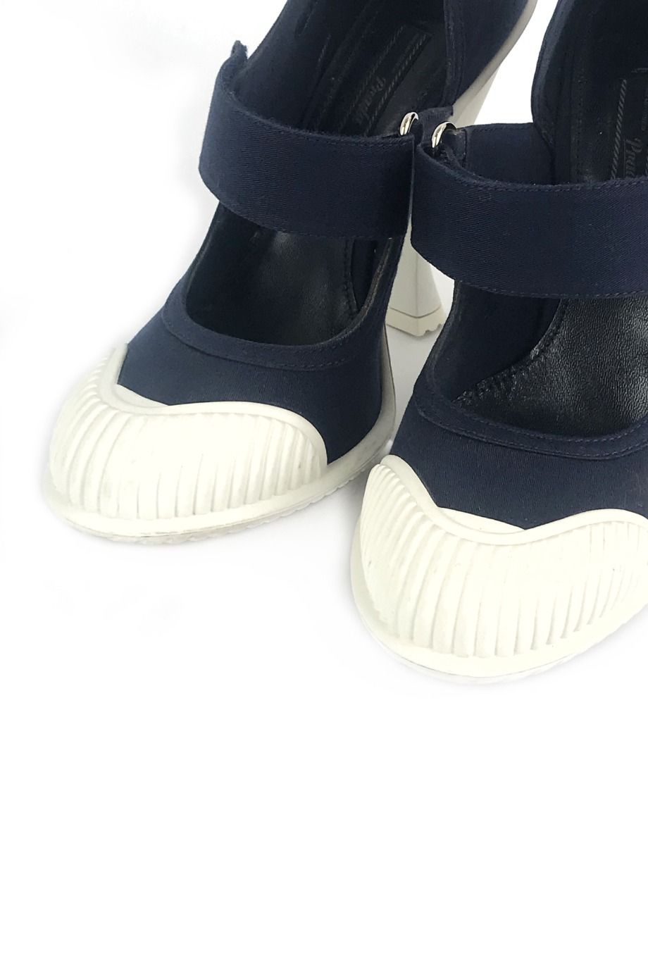 image 3 Туфли синего цвета с белыми резиновыми носами