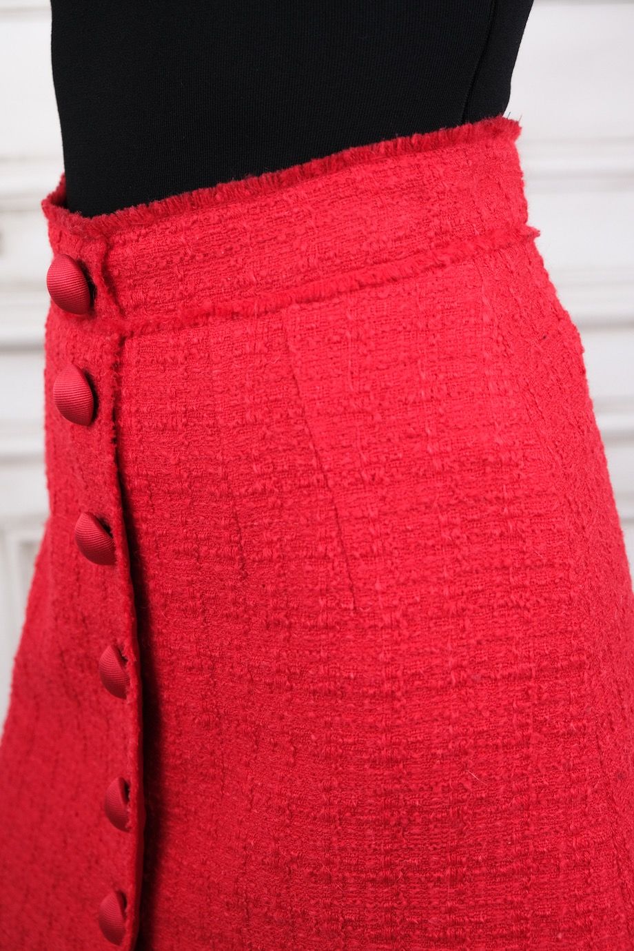 image 5 Твидовая юбка красного цвета