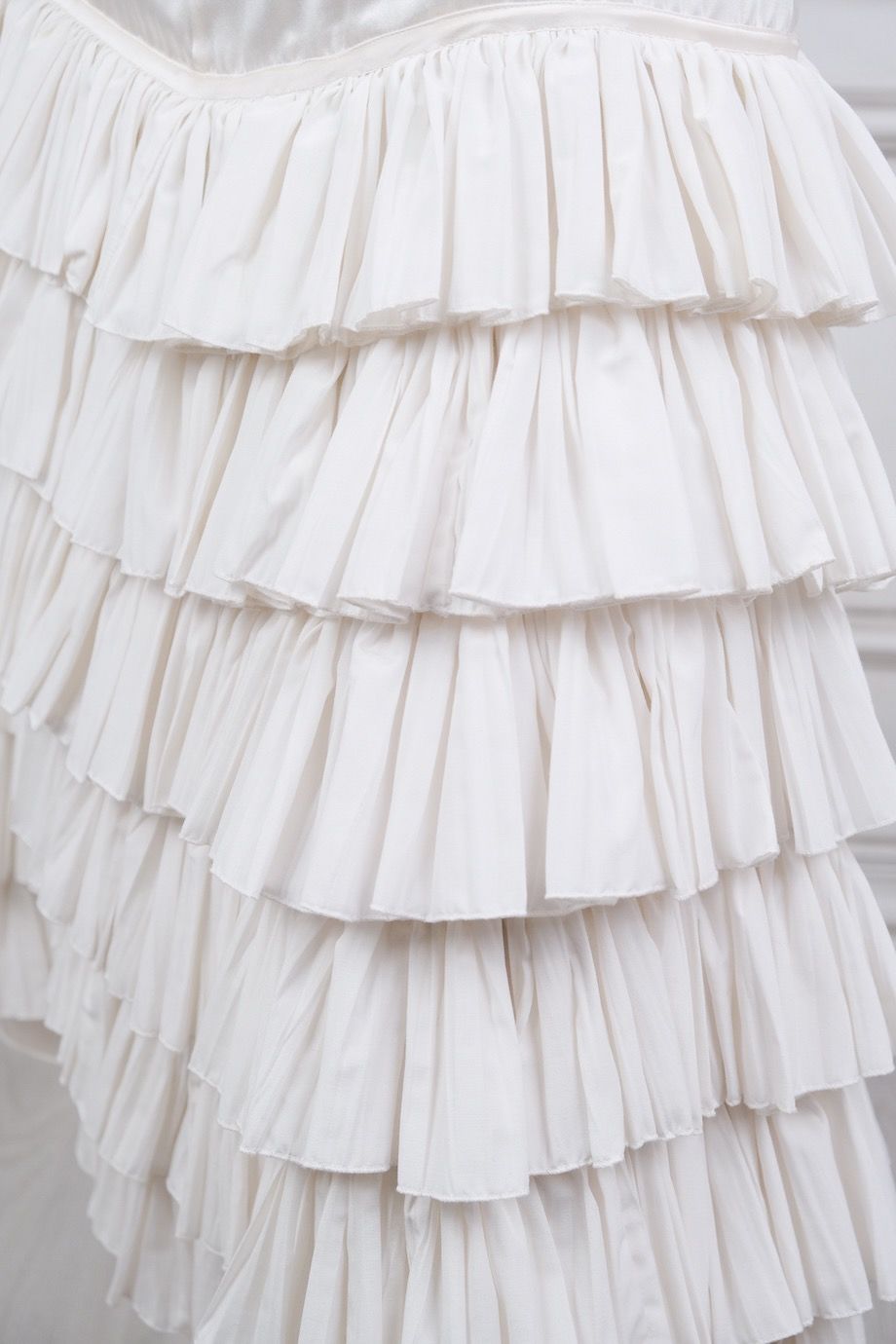 image 5 Комбинированная юбка кремового цвета с воланами