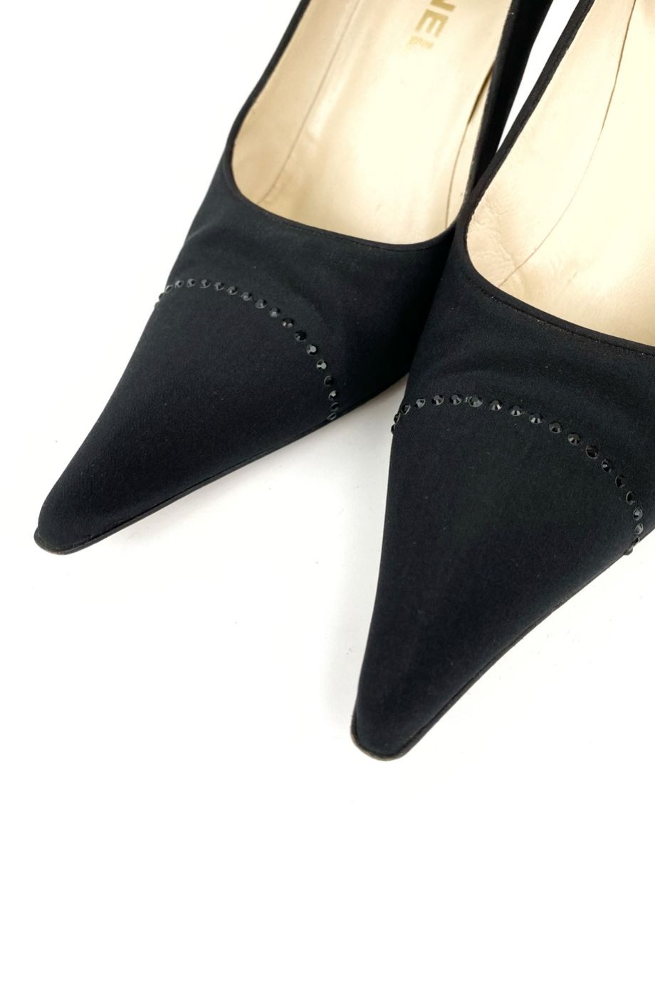 image 3 Туфли из текстиля черного цвета с декором из камней