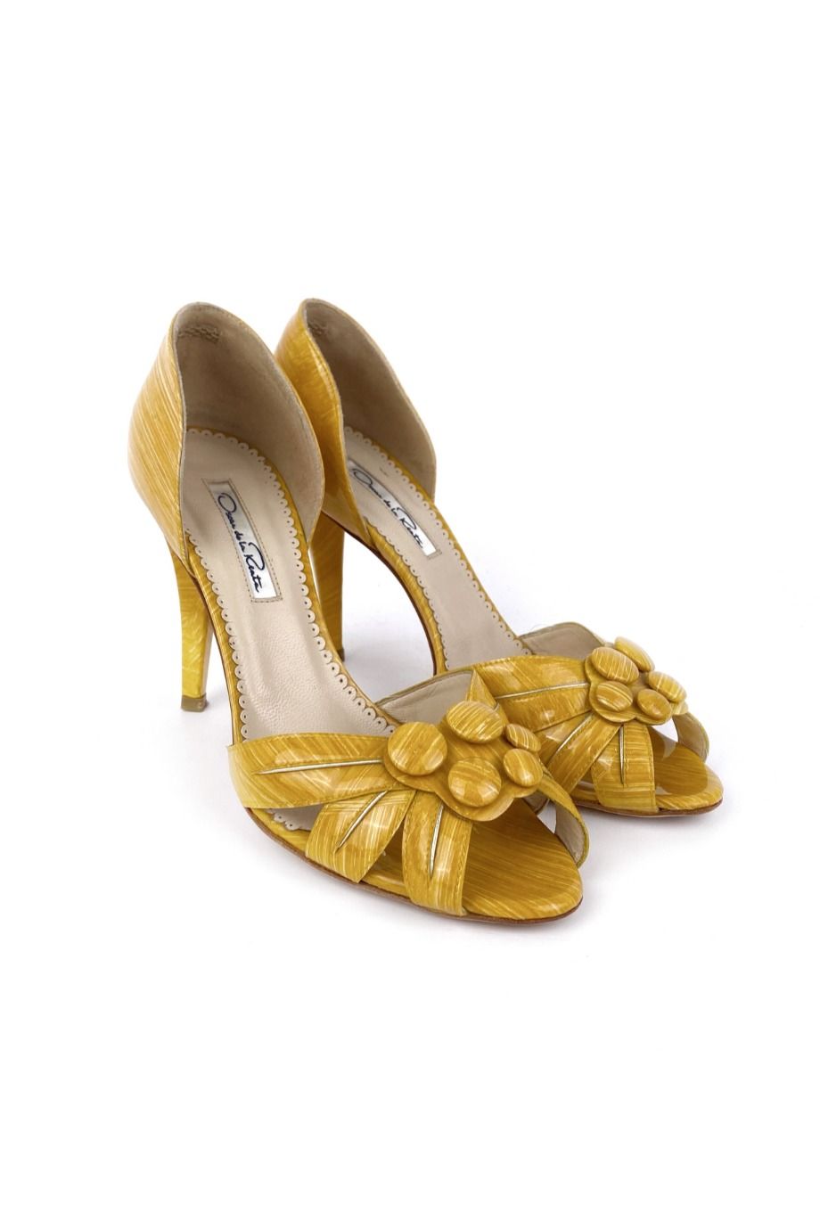 image 1 Туфли с открытым носиком желтого цвета