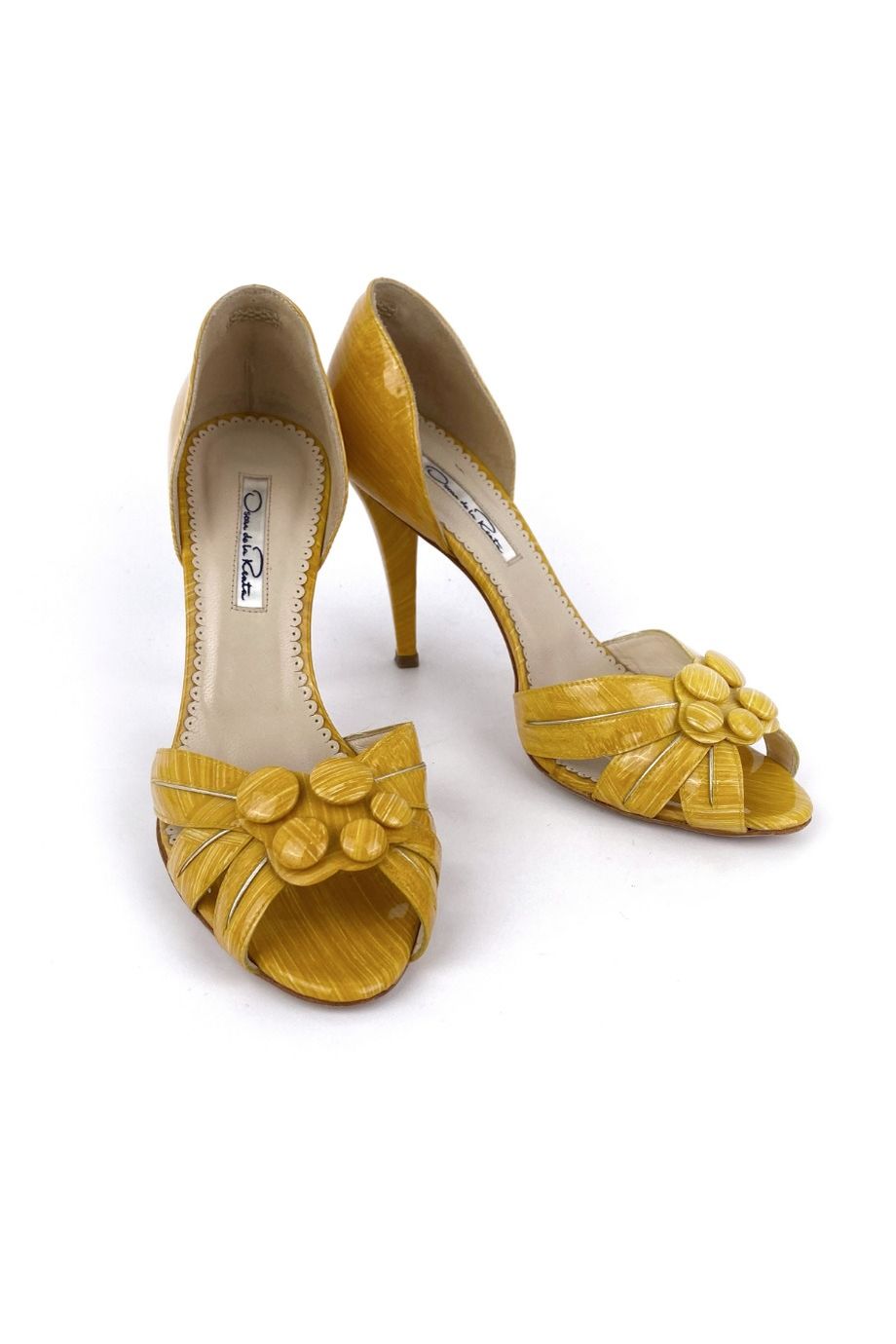 image 2 Туфли с открытым носиком желтого цвета