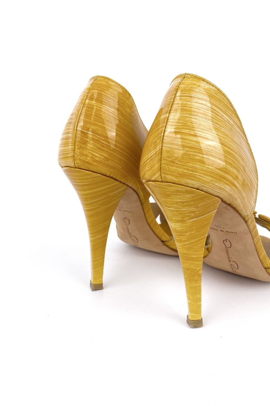 image 4 Туфли с открытым носиком желтого цвета
