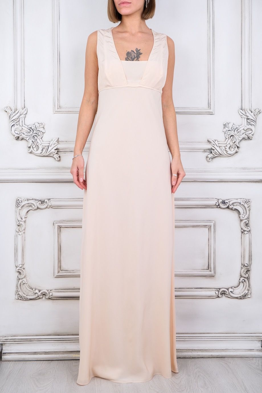 image 1 Платье в пол персикового цвета
