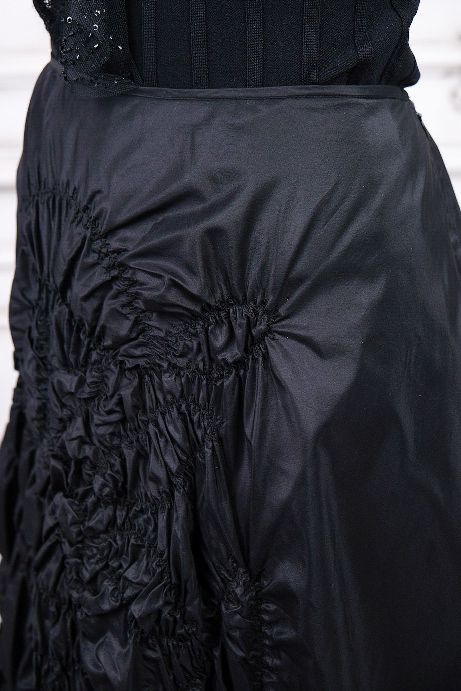 image 4 Юбка в пол черного цвета с драпировкой