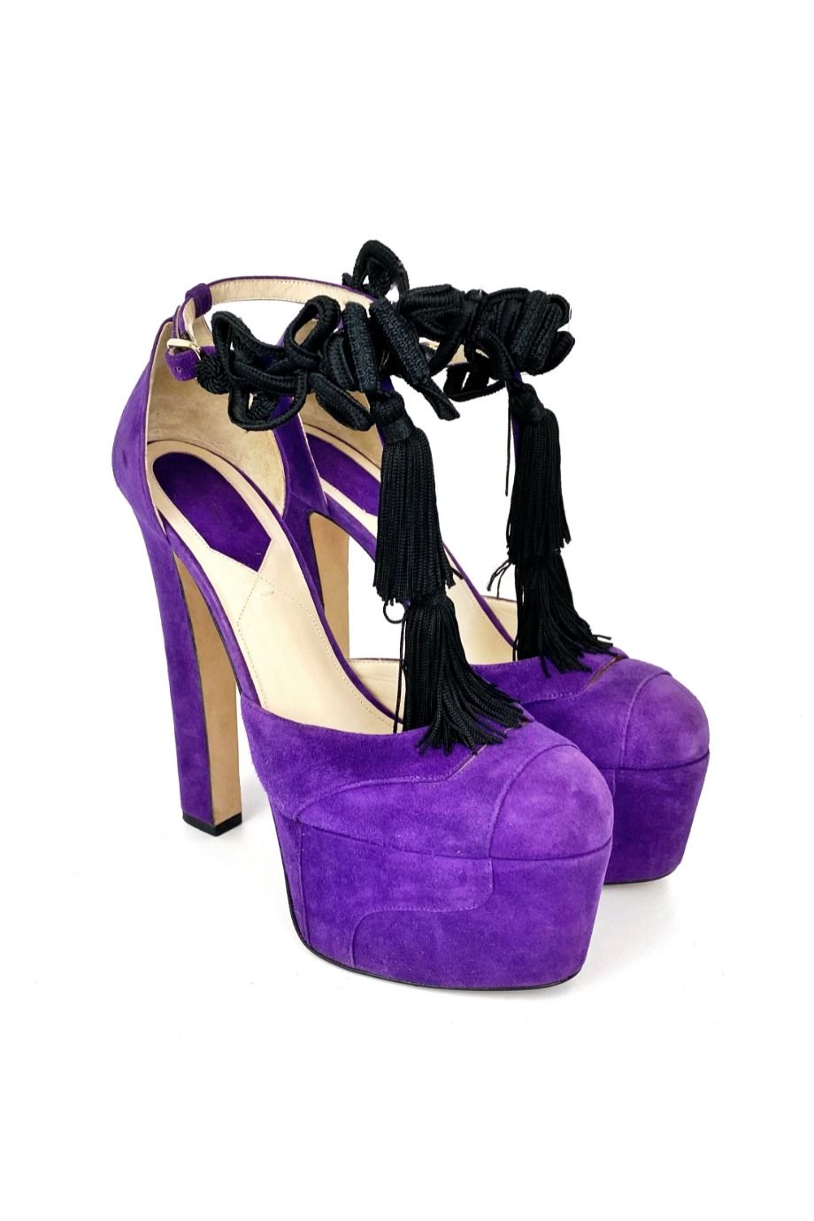image 1 Туфли фиолетового цвета с подносочной платформой