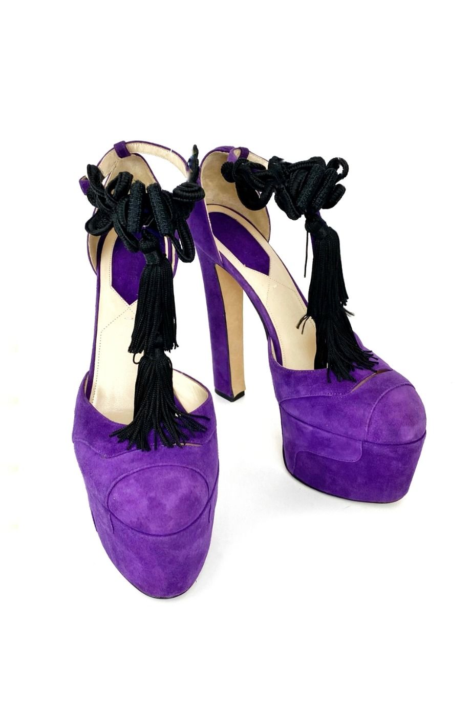 image 2 Туфли фиолетового цвета с подносочной платформой