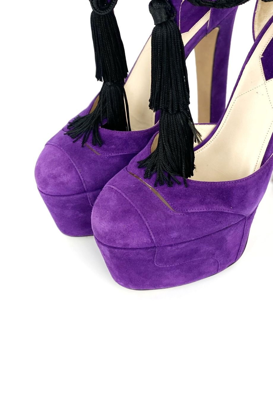 image 3 Туфли фиолетового цвета с подносочной платформой