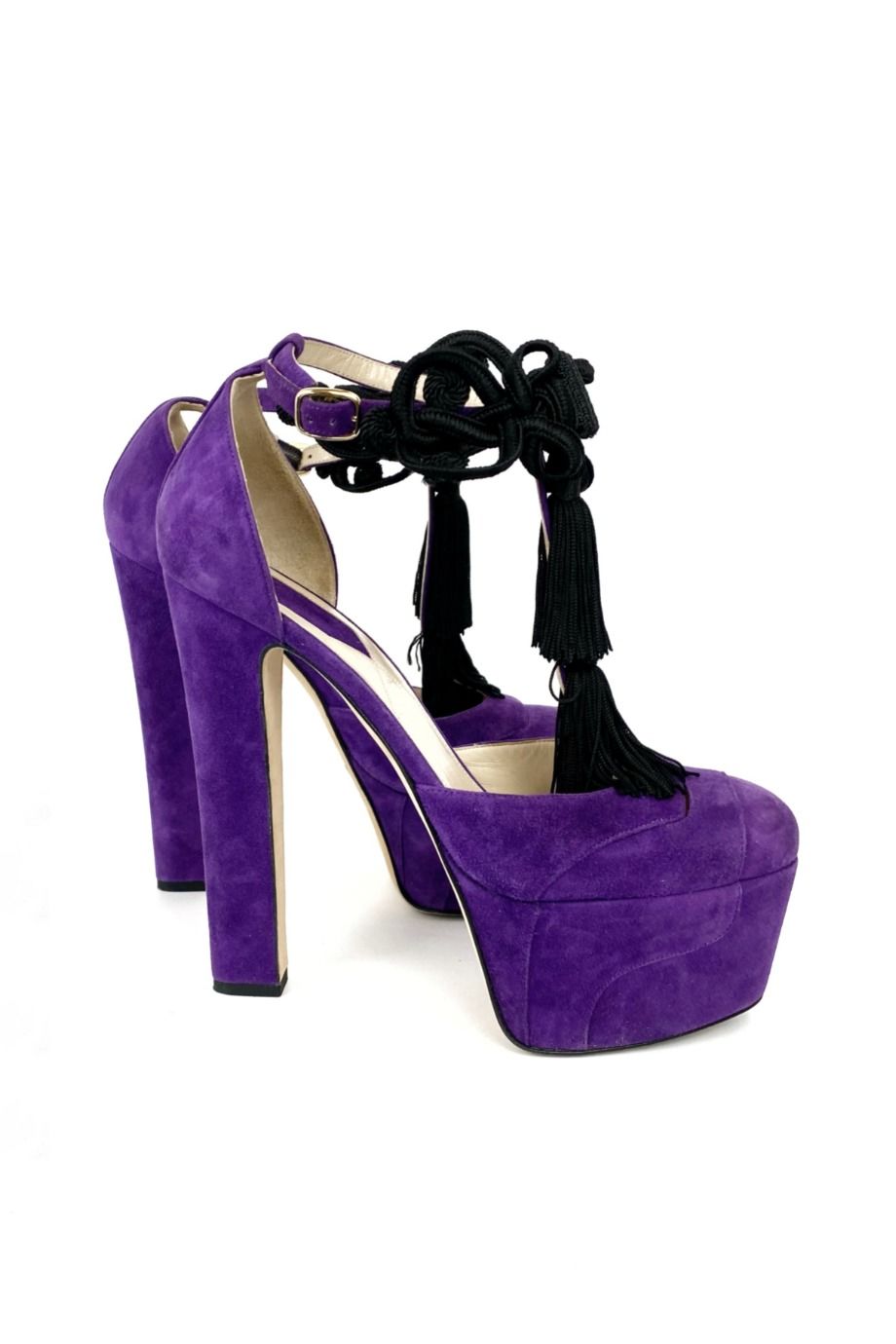 image 5 Туфли фиолетового цвета с подносочной платформой
