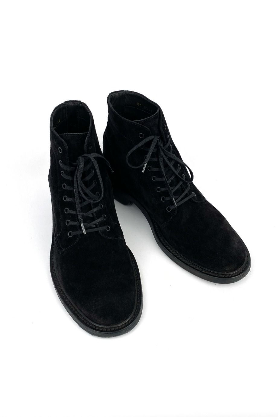 image 2 Замшевые ботинки черного цвета на шнуровке