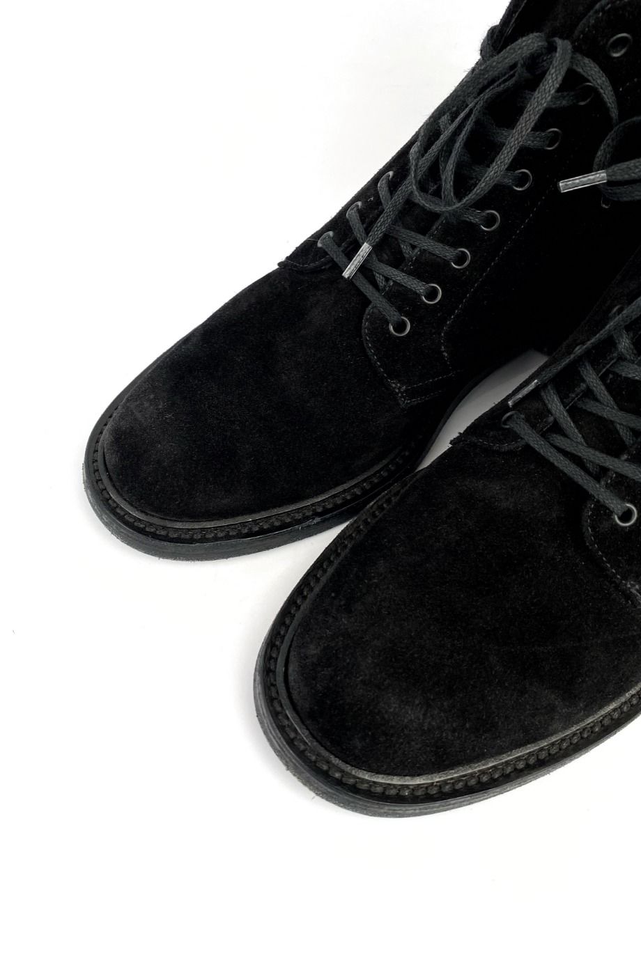 image 3 Замшевые ботинки черного цвета на шнуровке