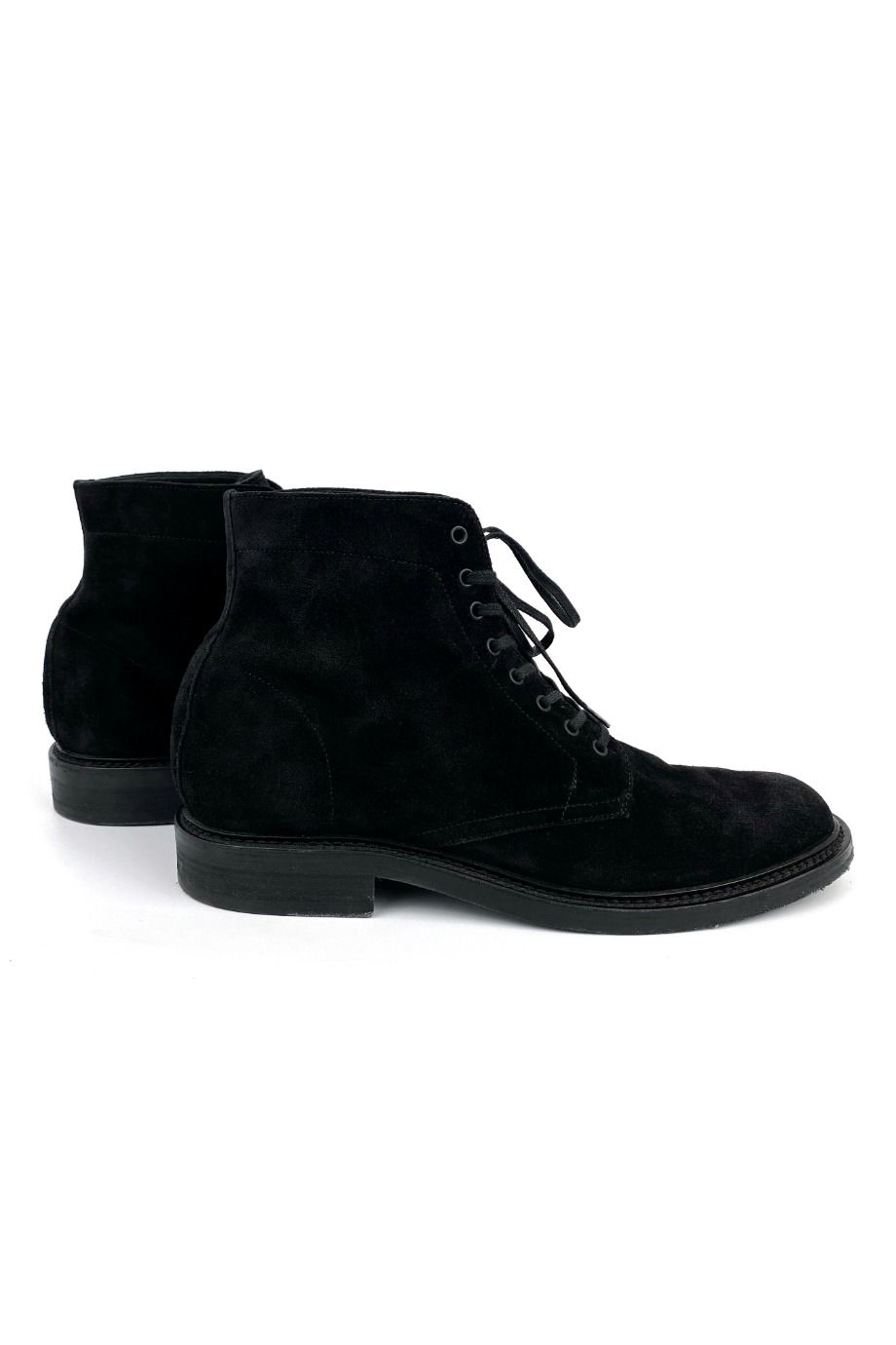 image 5 Замшевые ботинки черного цвета на шнуровке