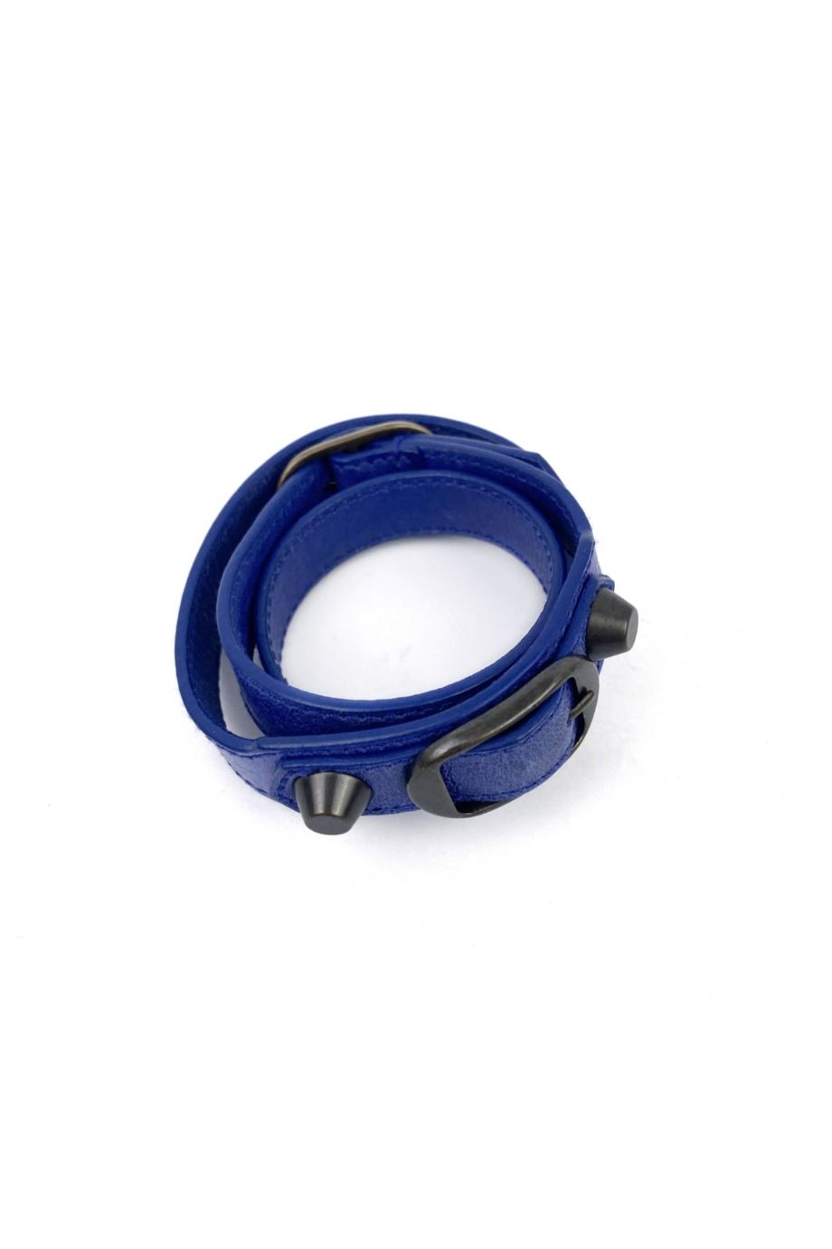 image 1 Кожаный браслет синего цвета