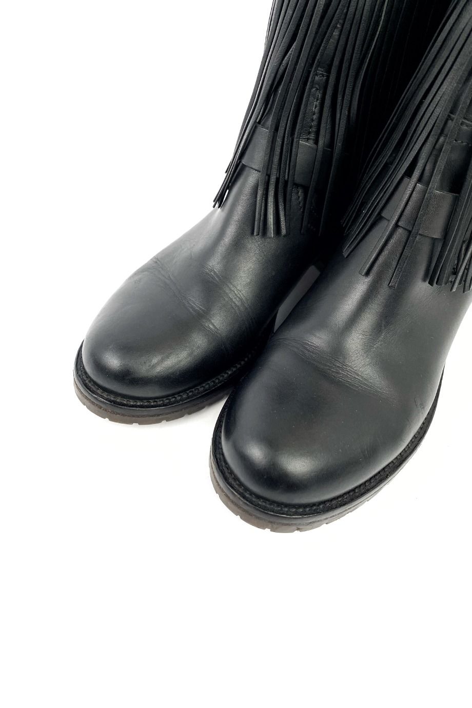 image 3 Ботинки чёрного цвета с бахромой
