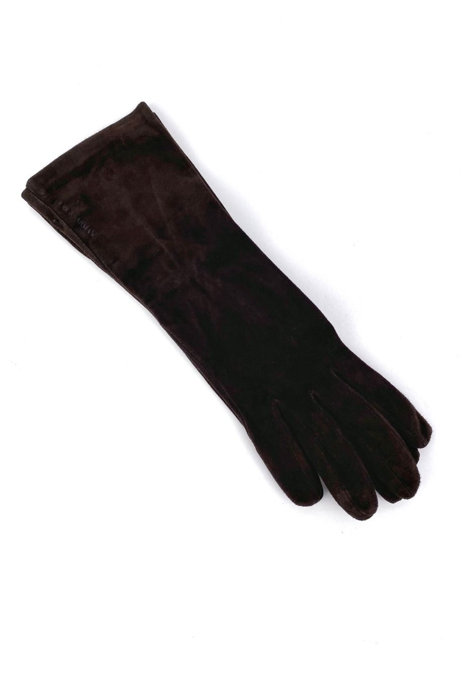 image 1 Перчатки из замши коричневого цвета