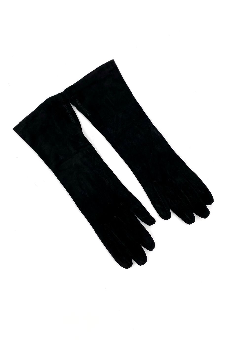 image 2 Перчатки из замши чёрного цвета