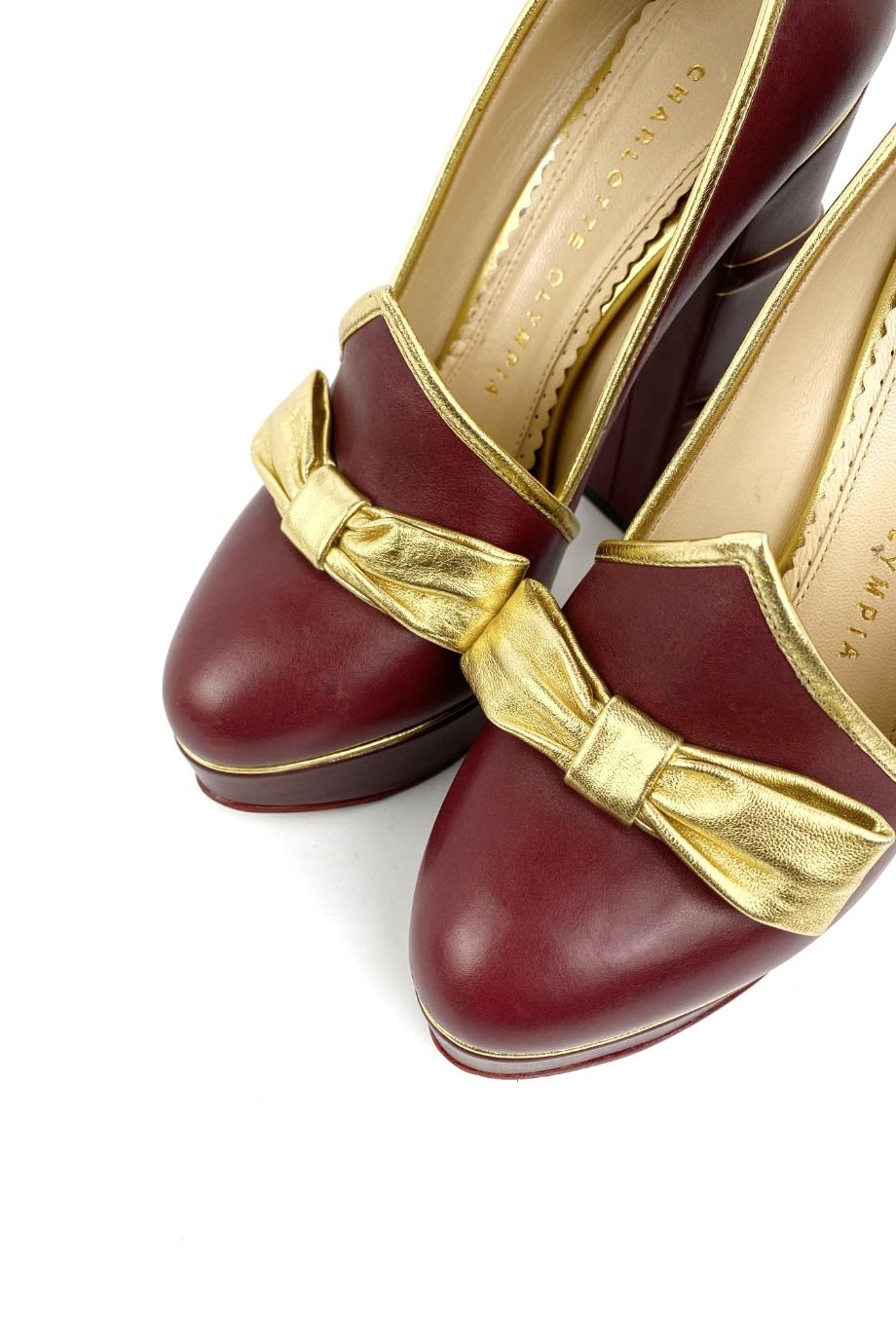 image 3 Туфли бордового цвета на устойчивом каблуке