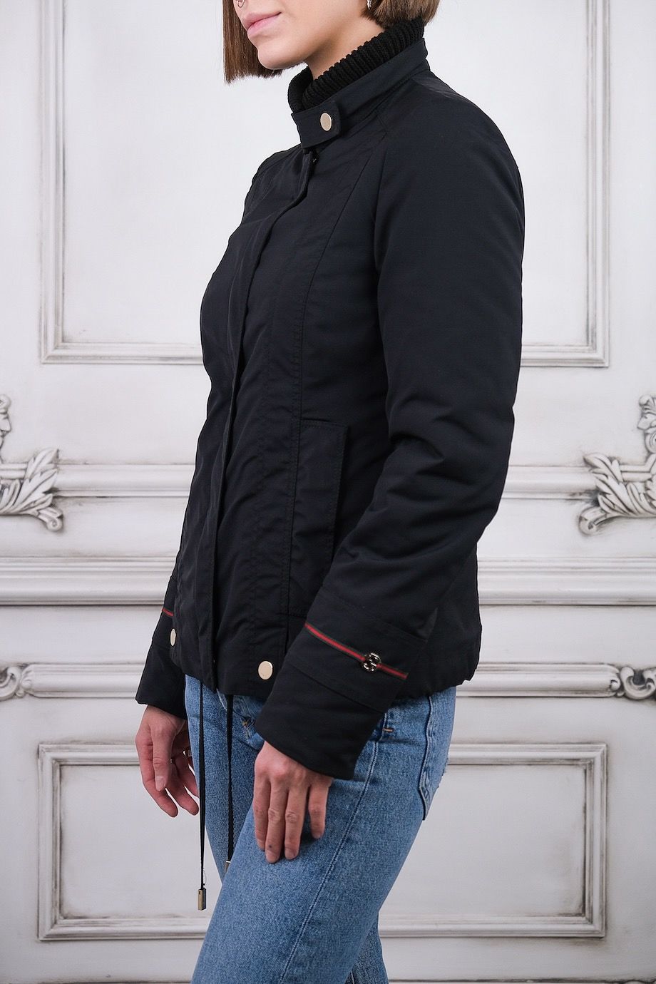 image 2 Куртка чёрного цвета с трикотажным воротником и манжетами