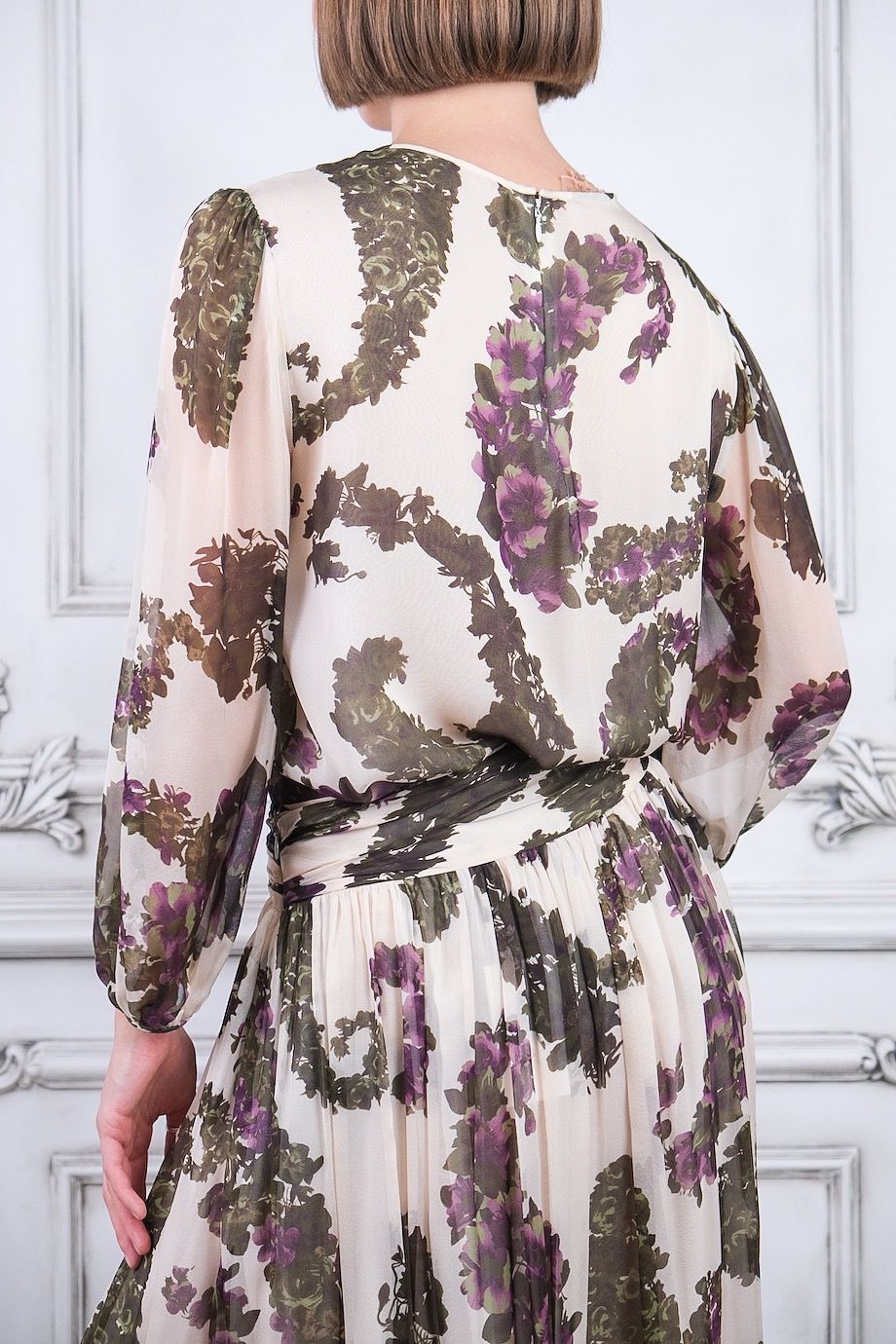 image 2 Шелковая блуза с фиолетовым принтом
