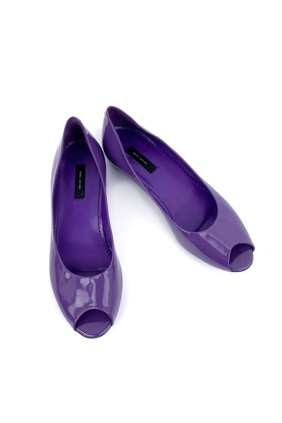 image 2 Балетки фиолетового цвета с открытым носиком