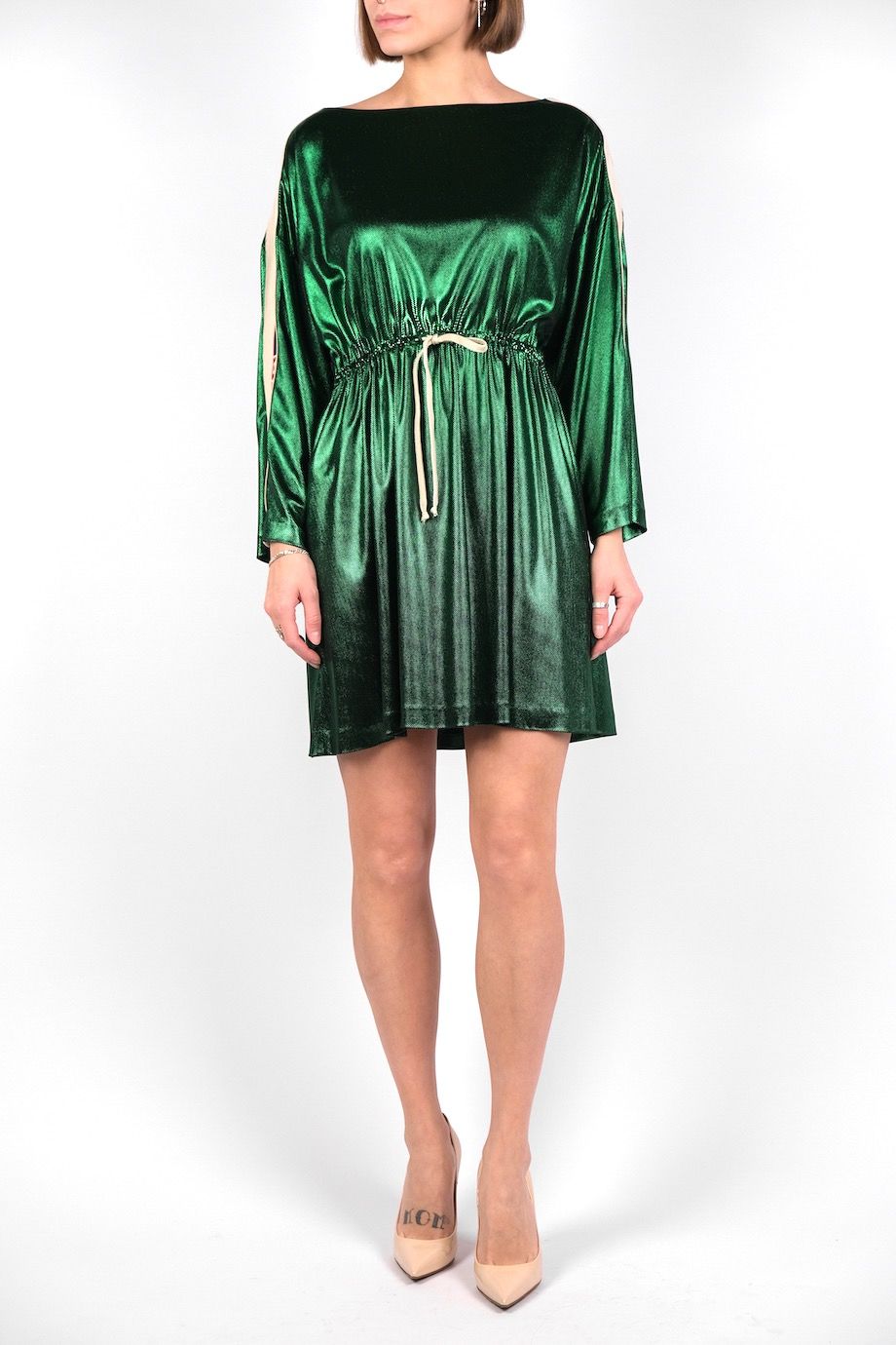 image 1 Платье зеленого цвета c металлизированной нитью